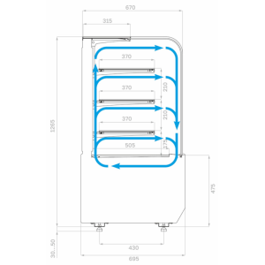 Витрина кондитерская Carboma KR70 VM 0,9-1 Light (9005-0109)  - Изображение 2