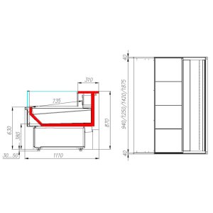 Витрина холодильная Carboma GC110 SP 2,0-2 (ВХСл-2,0 Carboma CG 110) (1005 венге) - Изображение 2