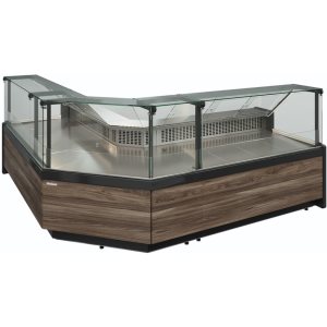 Витрина морозильная Carboma GC111 SL 1,5‑1 (1008 Темный дуб) (без боковин) - Изображение 4