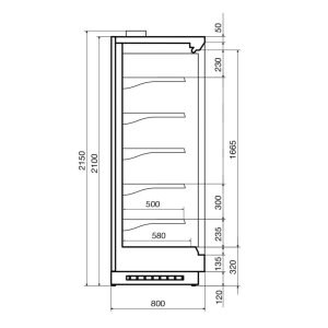 Горка холодильная Dazzl Vega 080 H210 125 - Изображение 3