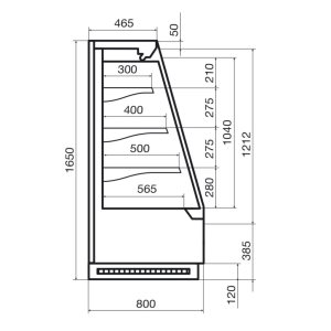 Горка холодильная Dazzl Vega 080 H160 Plug-in 190 фруктовая - Изображение 3