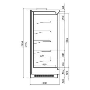 Горка холодильная Dazzl Vega 090 H210 250 - Изображение 3