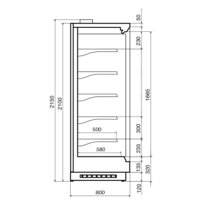 Горка холодильная Dazzl Vega 080 H210 375 фруктовая - Изображение 3