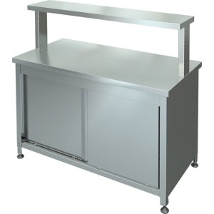 Стол-тумба производственный МХМ СТК-2-1200/600 с полкой