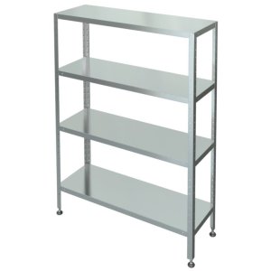 Стеллаж с 4-я сплошными полками МХМ С-4-0,5/1,2/1,6 (нержавейка) 