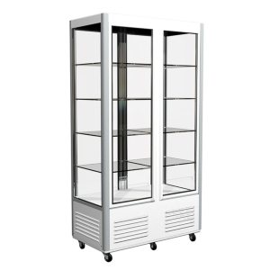 Витрина кондитерская Carboma D4 VM 800-1 (R800C Carboma) (INOX) 2 дверцы, полки‑решётки