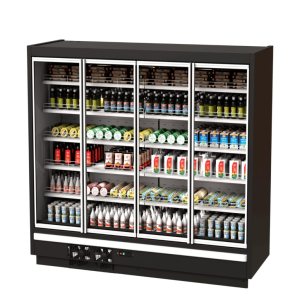 Горка холодильная Kifato Прага 2500×900×2050 (с дверьми, встроенный агрегат)