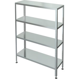 Стеллаж с 4-я сплошными полками МХМ С-4-0,3/1,5/1,8 (нержавейка) 