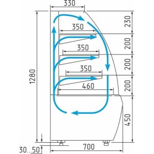 Витрина кондитерская Carboma K70 VV 0,9-1 Standard Паттерн (0105 Венге) - Изображение 2