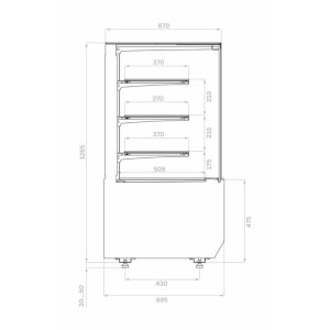 Витрина кондитерская Carboma KC70 N 1,3-1 Light (версия 2.0) (9005-0109) нейтральная - Изображение 2